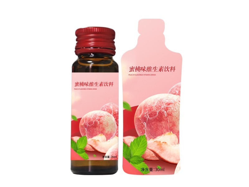 蜜桃味维生素饮料实物实拍