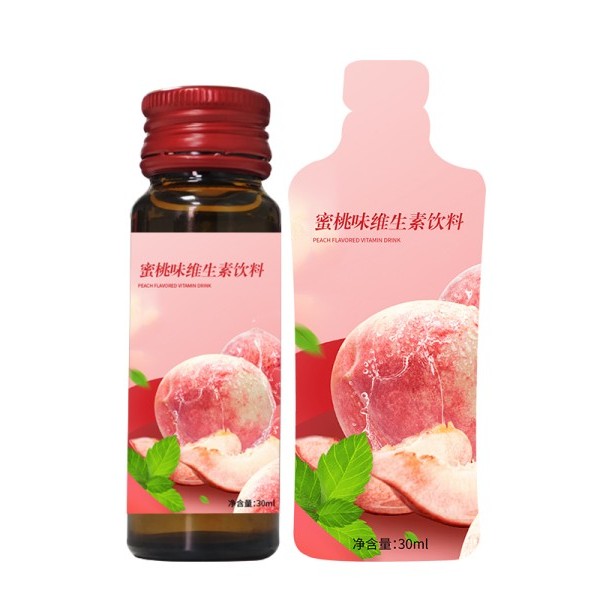 蜜桃味维生素饮料实物实拍