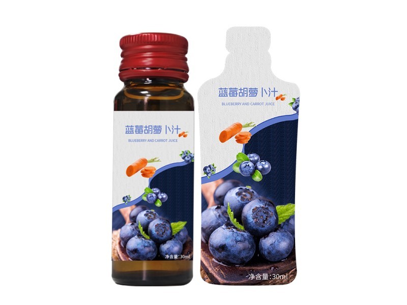 蓝莓胡萝卜汁实物实拍