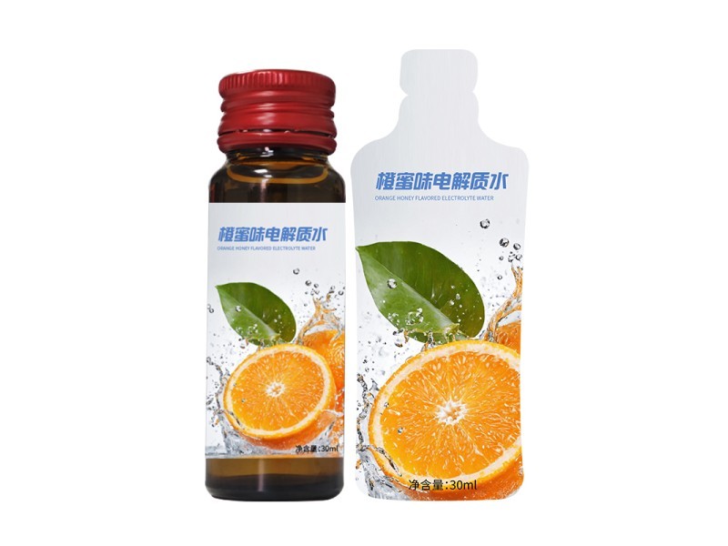 橙蜜味电解质水实物实拍
