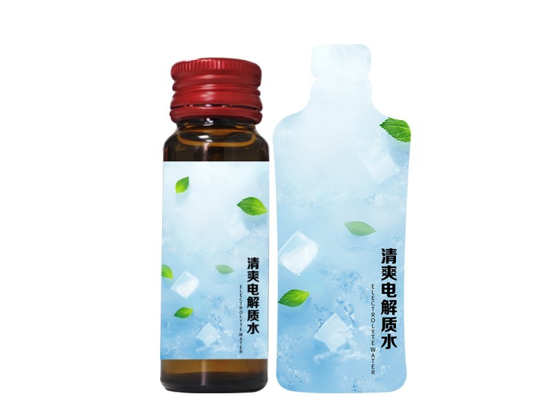 清爽电解质水实物实拍