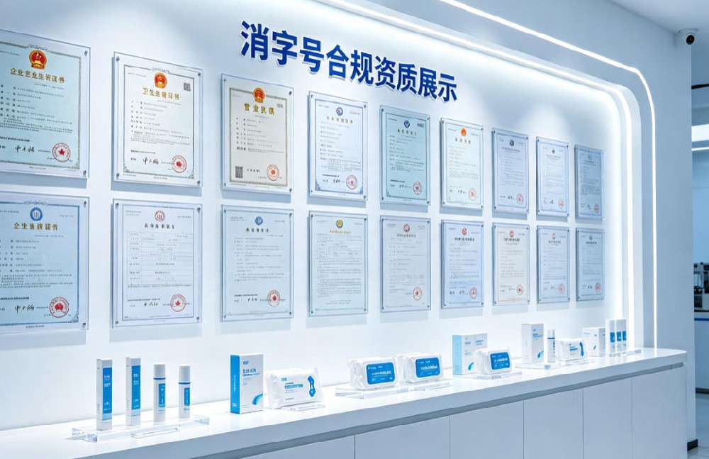 工厂消字号资质与合规备案展示 生物医药源头工厂消字号资质证书展示,消毒产品生产卫生许可合规备案资料实拍