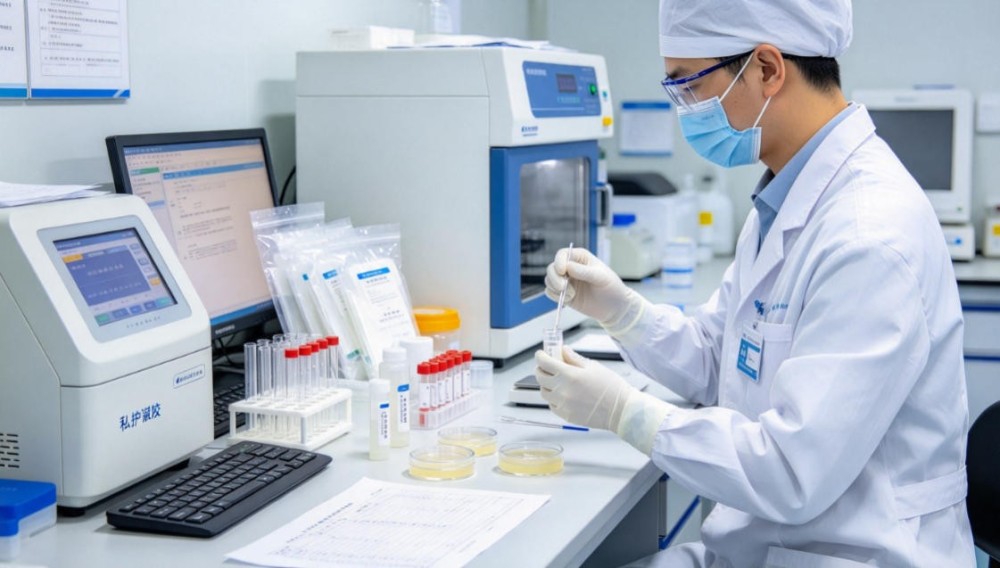 私护凝胶微生物实验室检测实拍 消字号私护凝胶OEM微生物质检实验室检测场景